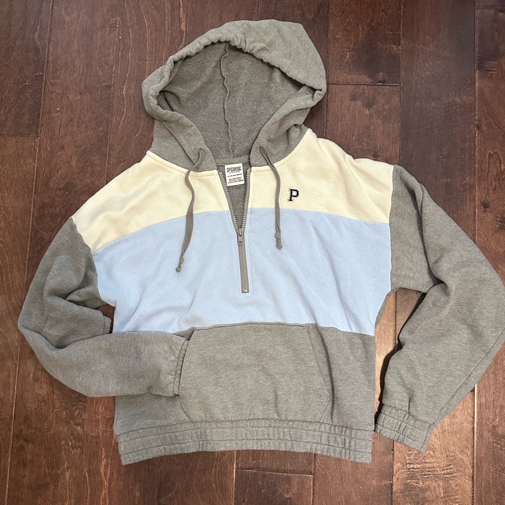 Victoria’s Secret Color Block Quarter Zip Hoodie